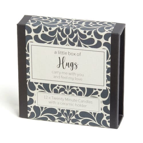A little box of Hugs Candles