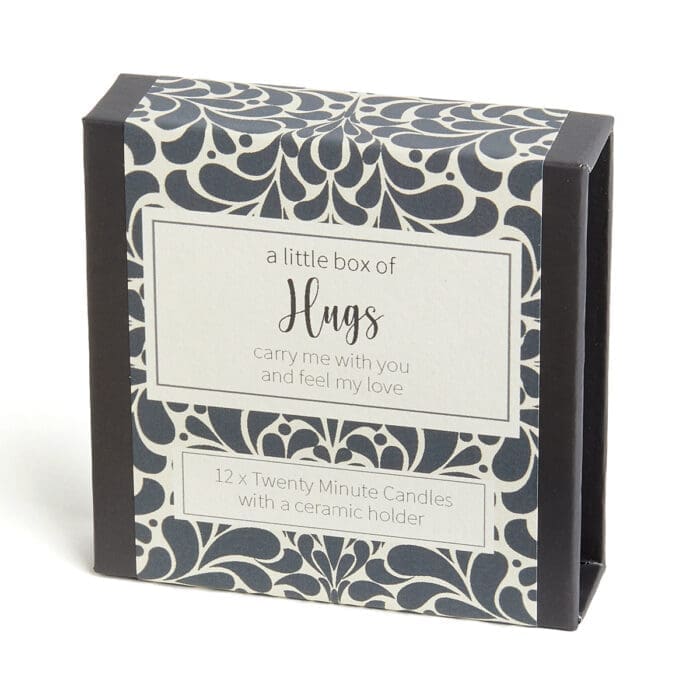 A little box of Hugs Candles